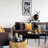 Kussen Nona print 2 45x45cm goud