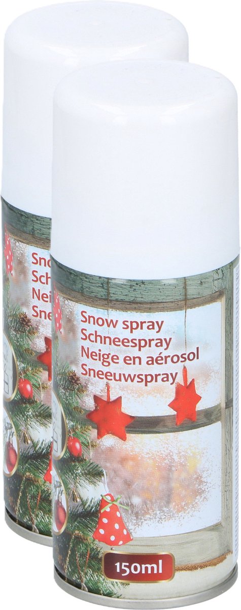 Christmas Gifts Sneeuwspray - 2x - bus - 150 ml - wit - spuitsneeuw - kunstsneeuw - sneeuwdecoratie