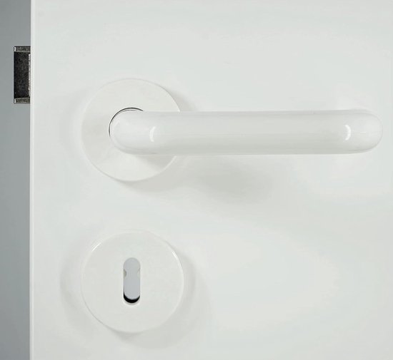 Deurklink aluminium deurbeslag rozetgarnituur krukgarnituur zwart GI Deurklink aluminium deurbeslag rozetgarnituur krukgarnituur zwart GI