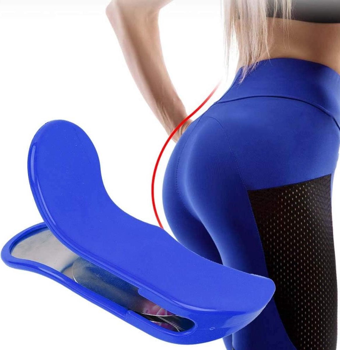 Verstelbare huishoudelijke bekkenspier versterker-heuptrainer fitnessgereedschap - blauw