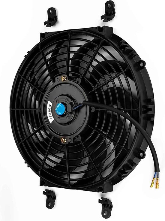Universal 12 inch electric fan motor fan radiator fan for car made of ABS and steel (12V 80W Universal 12 inch electric fan motor fan radiator fan for car made of ABS and steel (12V 80W