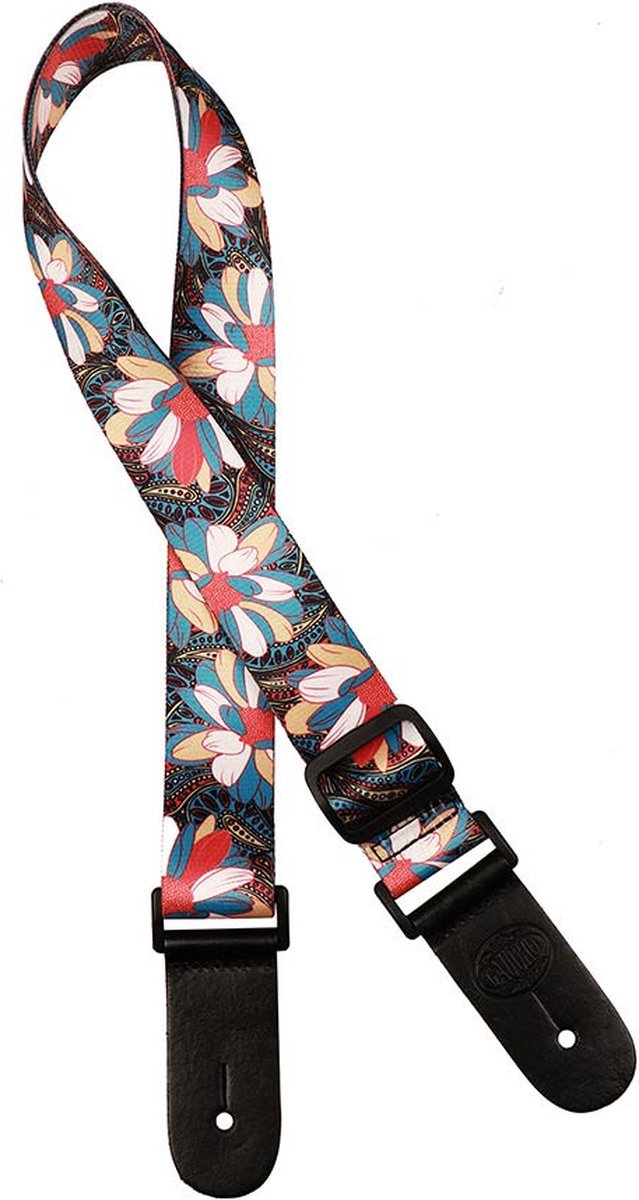 Gaucho Ukulele strap with multicolor flowers MC