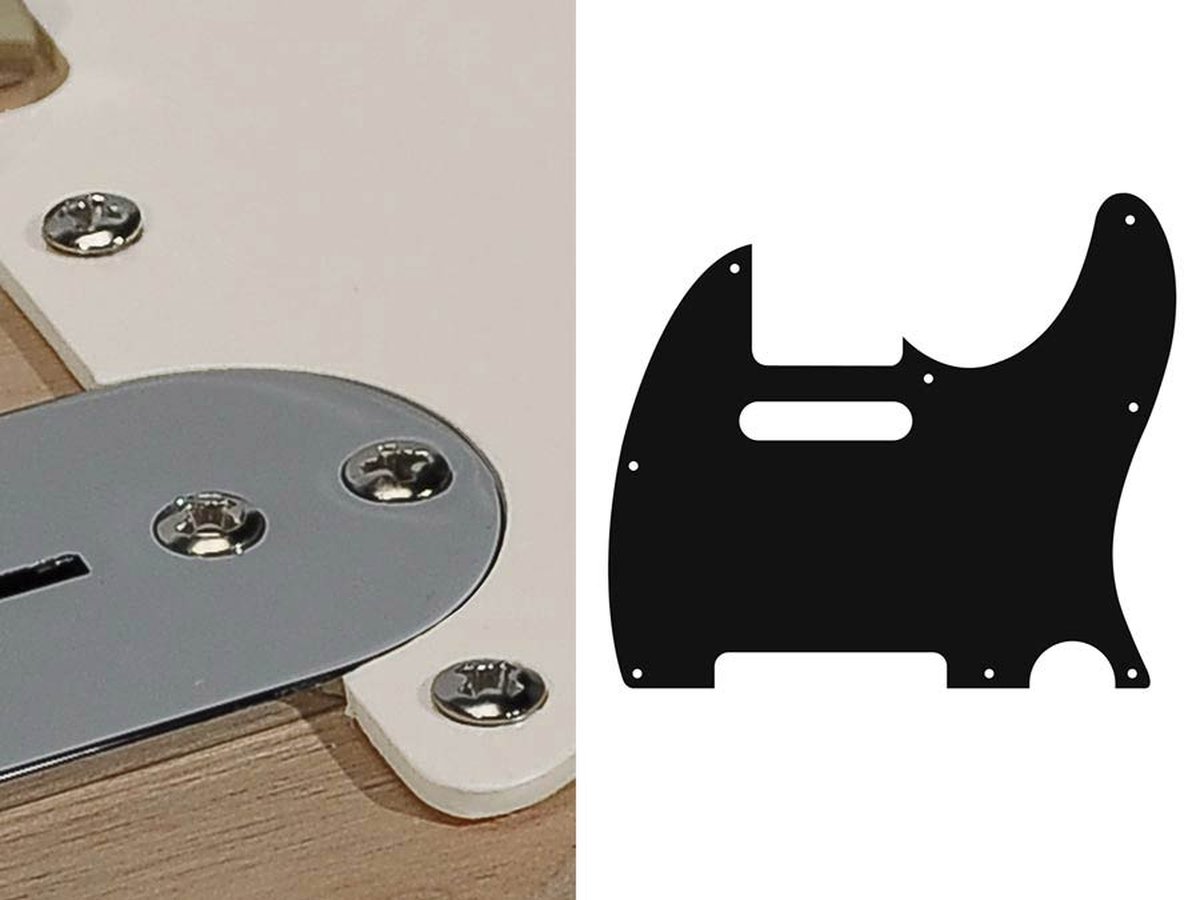 Boston TE-110-VW pickguard, Teaser, standard, 1 ply, vintage white