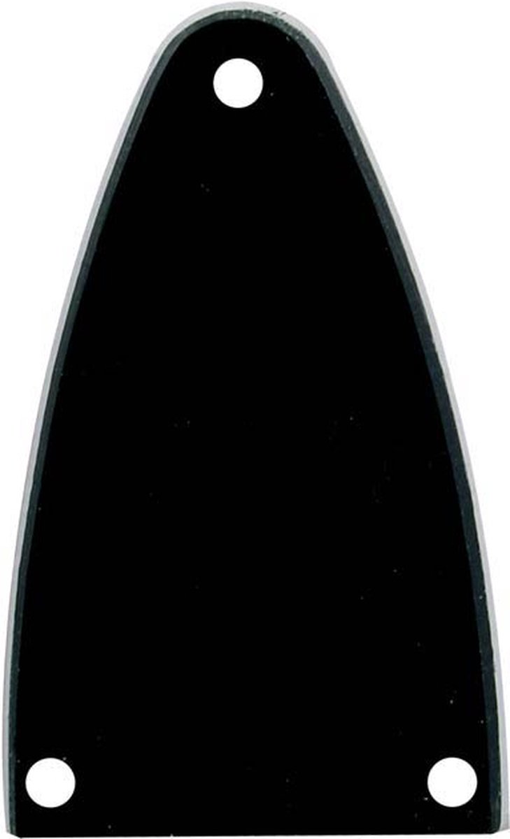 Boston LRC-26-B truss rod cover, black, 2 ply, black - white