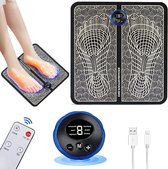 Bol.com Massage Apparaat EMS Voetmassageapparaat met 8 Modi en 19 Instelbare Frequenties - Afstandsbediening USB Intelligente Ma... aanbieding