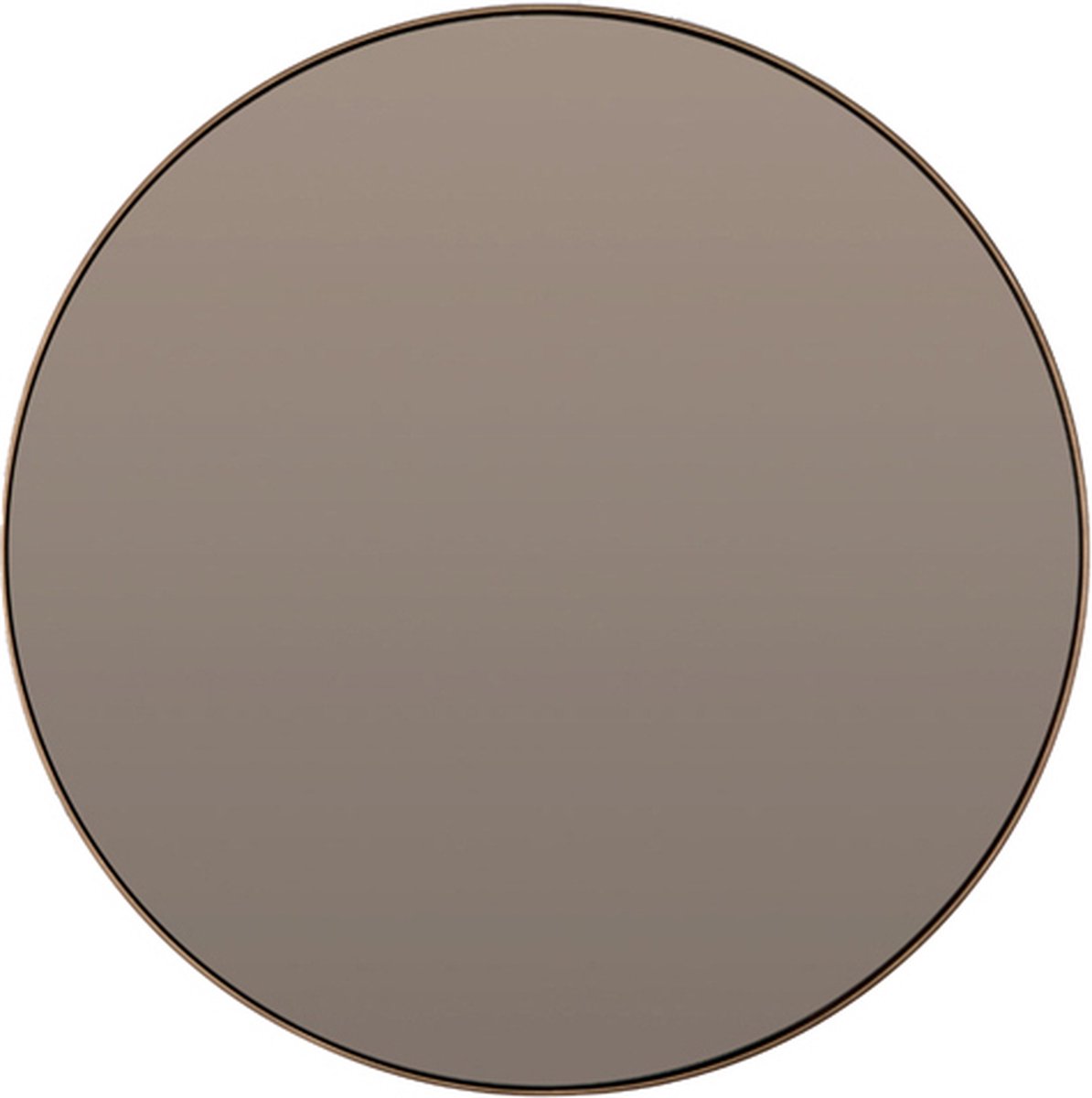 Ronde Spiegel Espejo 96cm - Bruin