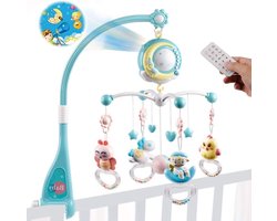Support Mobile pour bébé - Support mobile avec Musique et lumière - Mobile pour bébé avec 150 mélodies - Mobile pour bébé - Projecteur mobile musical - Facile à attacher - Cadeau de maternité - Cadeau de baby shower