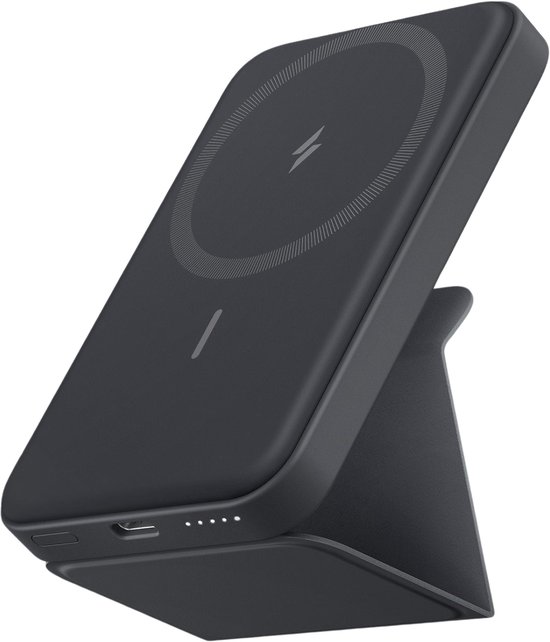 Anker 622 Powerbank - Magnetische Batterij - MagGo - Met Stand - 5000 mAh - Geschikt voor MagSafe - Zwart
