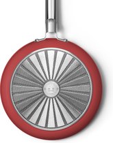 Bol.com SMEG Koekenpan Rood Mat - ø 28 cm - Standaard anti-aanbaklaag aanbieding