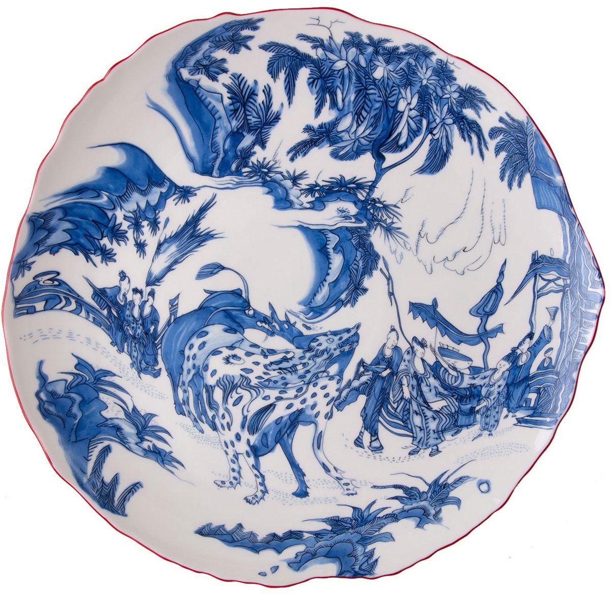 Seletti Classics On Acid Dinerbord Ø28 Blue Chinoiserie