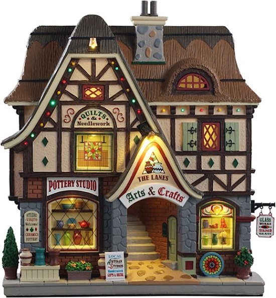 Lemax - 'The Lanes - Arts And Crafts' - Verlicht figuur - Exclusief adapter (werkt ook op batterijen)