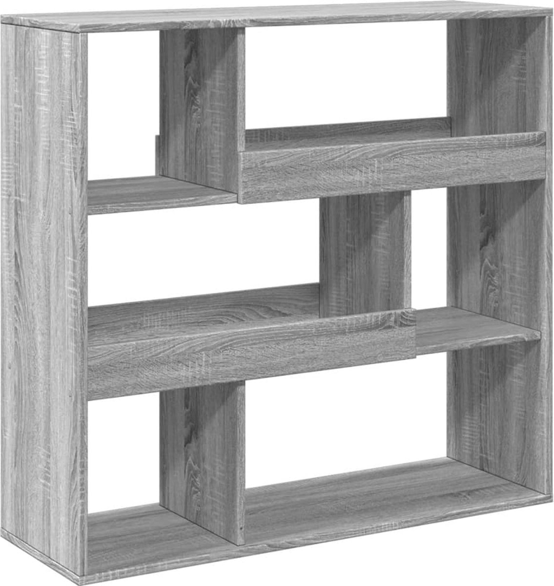 vidaXL Boekenkast - / - kamerscherm - 100x33x94,5 - cm - grijs - sonoma - eiken