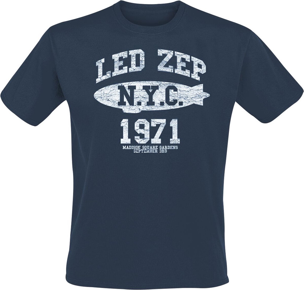 Led Zeppelin NYC 1971 Heren T-shirt - blauw - XXL
