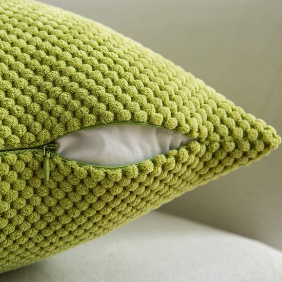 EMEMA Kussenhoes, 40 x 40 cm, corduroy, superzacht, gestreept, moderne decoratie, voor bank, bed, woonkamer, slaapkamer, 2 stuks, zwart EMEMA Kussenhoes, 40 x 40 cm, corduroy, superzacht, gestreept, moderne decoratie, voor bank, bed, woonkamer, slaapkamer, 2 stuks, zwart