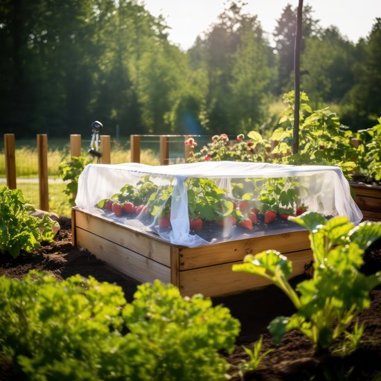 Filet anti-insectes pour jardin 3x3M | Filet de jardin pour la Protection des Vogel et des insectes | Moustiquaire pour Plantes, fruits et légumes | Filets de protection pour fraises, mûres et myrtilles