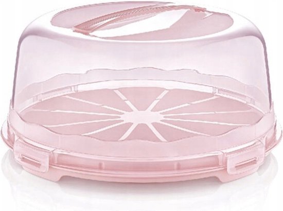 Dunya Lock & Fresh Ronde Taartdoos – Taart Bewaardoos 30 cm – Met Handvat & Vergrendeling – BPA-vrij – Vershouddoos & Snijhulp voor 12 Stukken