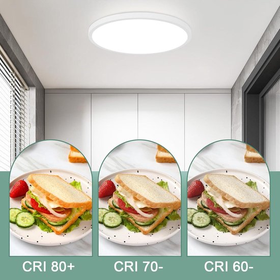 7315WJ-92x62 TonHan LED plafondlamp met afstandsbediening lichtkleur/ helderheid instelbaar acryl kap wit gelakt metalen frame doorboord design Energie-efficiëntieklasse