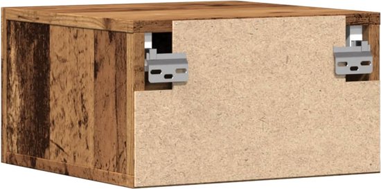 vidaXL Table de chevet - Fixation murale - 35x35x20 cm