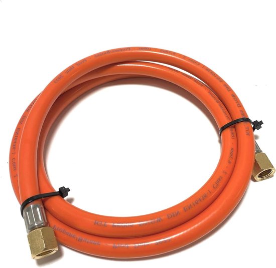 Gasschlauch Propan Zoll 1/2 R x 1/4 lks Übergang Butan 150cm