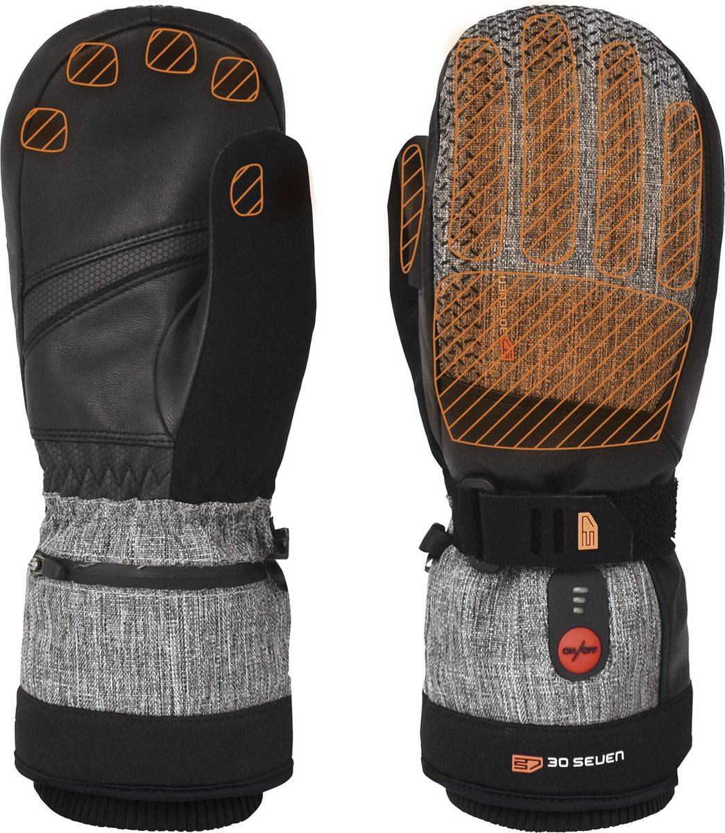 Verwarmde Wanten voor Heren en Dames Verwarmde handschoenen met Accu Grijs
