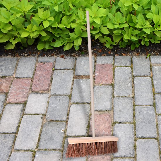 Straatbezem/buitenbezem - Theo - hout/piassava - 131 cm steel - 40 cm bezemkop - werkplaats bezem van Wiesbaden — afbeelding 3