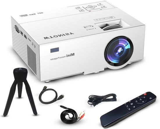 Stabiele Mini-projector met wifi - 1080p LED beamer voor thuisbioscoop ...