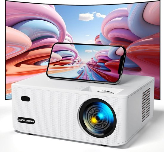 Draagbare beamer 15.000 Lux 5G WiFi Native 1080P video thuisbioscoop ...