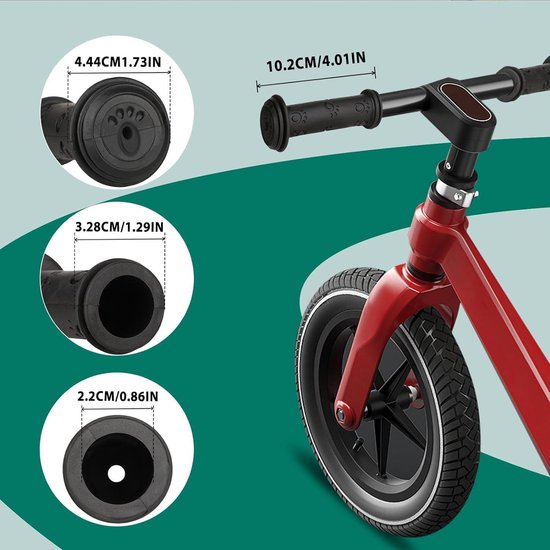 yuejuhe Fietshandgrepen voor kinderen, kinderfietshandgrepen 22 mm, kinderfiets accessoires, stuurgrepen voor scooter, mountainbike, driewieler (zwart
