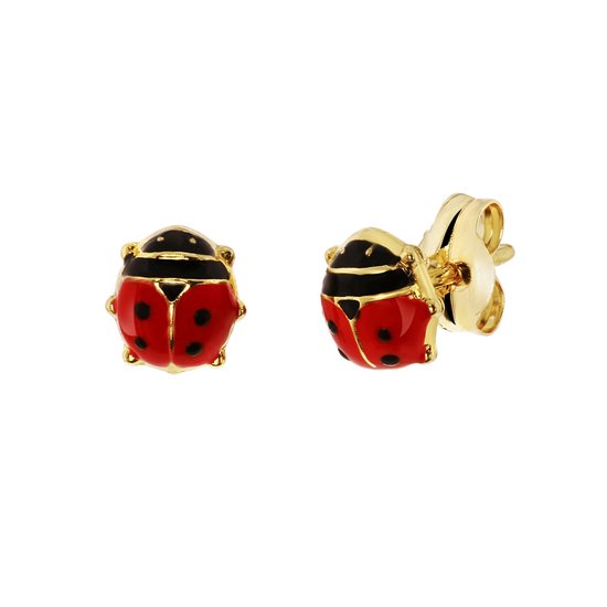 Lucardi - Boucles d'oreilles coccinelle en or jaune