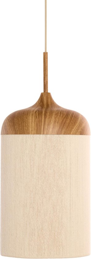 Light & Living Lampe suspendue Dania - Aspect bois et corde - 22cm
