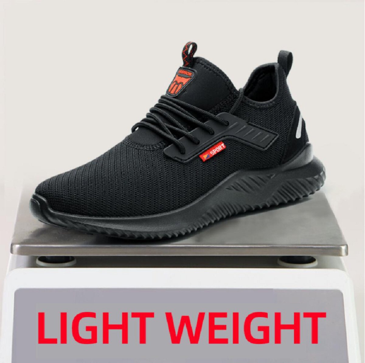 LARNMERN Veiligheidstrainers voor dames en heren, lichtgewicht, perforatiebestendige stalen neus, sneakers, werk, comfortabele veiligheidsschoenen, beschermende werkschoenen, ademend