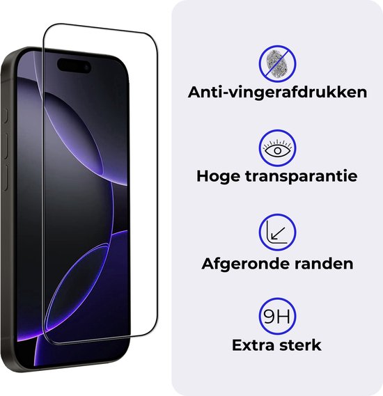 Protecteur d'écran adapté pour iPhone 16 Pro Max Protecteur d'écran en Tempered Glass trempé Couverture complète - Protecteur d'écran adapté pour iPhone 16 Pro Max Protecteur d'écran Couverture d'écran - 3 PACK