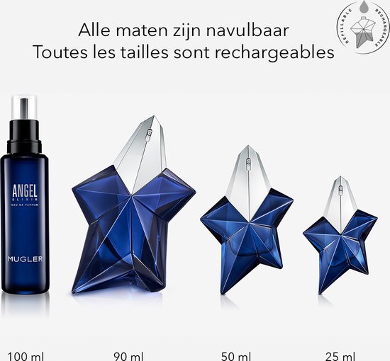 Mugler Angel Elixir Eau de Parfum - Bloemig & Houtachtig Parfum - Navulbaar Parfum - 100ml