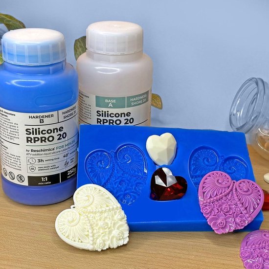1000ml Siliconen Rubber Vloeibaar Siliconenrubber 1000 Ml - Verhouding 1:1, Voor Het Maken Van Mallen, Snel Uithardend Hars Mallen Maken