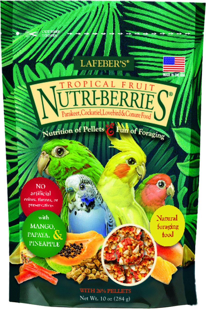 Lafeber Tropical Fruit Nutri-Berries Cockatiel - Vogelvoer - 284 g