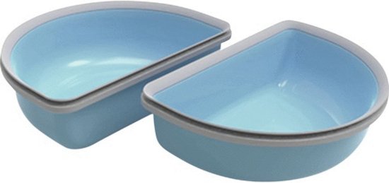 Surefeed Set A 2 Halve Bakjes Voor Microchip Voerbak Connect 10.5x19.5x3.8 cm - Kattenvoerbak - Blauw