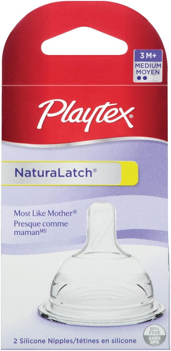 Goedkoopste Playtex Naturalatch flesspenen - 2 pack - borstvoeding nabootst