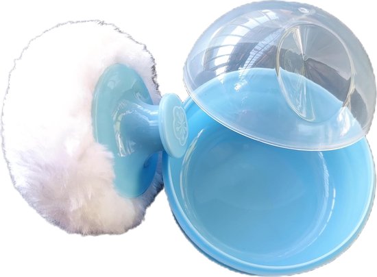 Boîte à Talc Pour Bébé Avec Houppette - Récipient Anti-fuite - PP Et Velours - Idéal Pour Poudre Corporelle