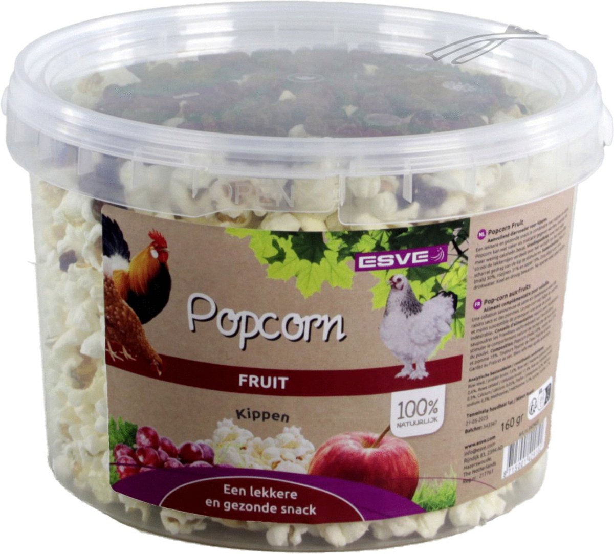 Kippenpopcorn 200 g - Kippenvoer - Fruit