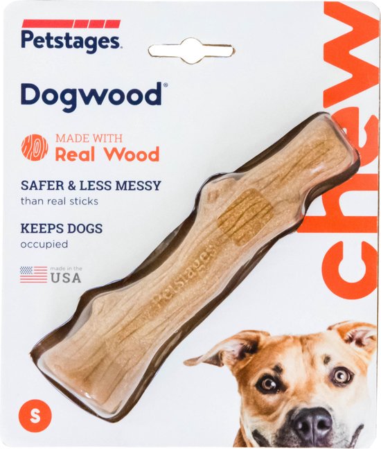 Petstages Dogwood Stick Bruin - Hondenspeelgoed - Small