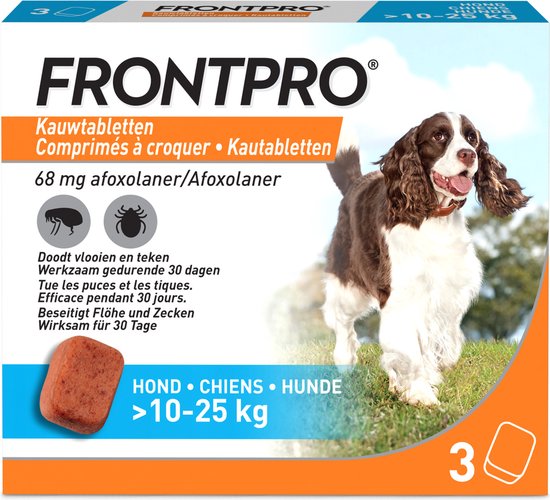Frontpro Anti vlooien kauwtablet - Hond L 10-25 kg - 3 tabletten