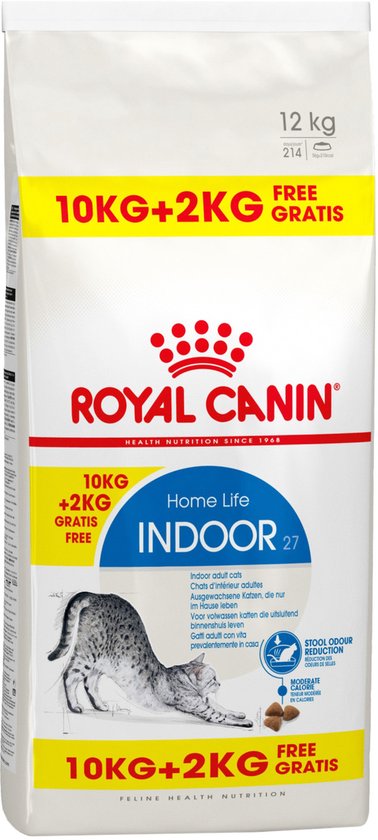 Royal Canin Indoor 27 - Kattenvoer - 10+2 kg Bonusbag