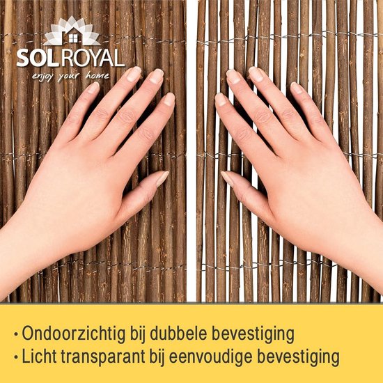 Sol Royal Sichtschutz Rinde 100x300cm (HxB) SolVision R63 FSC® Natur Sichtschutz Rindenmatte für
