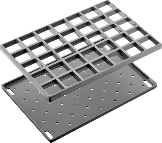 Sanit Ablageset für Multiset (anthrazit, Abtropfschale, Auflagerost, 4