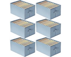 Kledingkastorganizer voor kleding - Inklapbare stoffen dozen - Opbergen van jeans broeken - T-shirts - Wasbare organizer - 44 x 28 x 225 Kledingkast