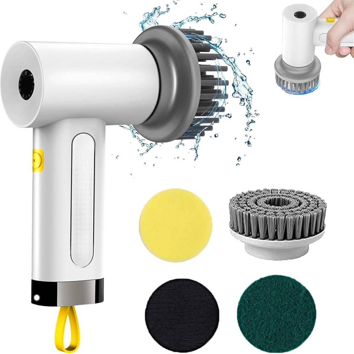 Goedkoopste Elektrische Power Scrubber Reinigingsborstel - 3 Borstels - Waterdicht - Keuken Badkamer Tegels