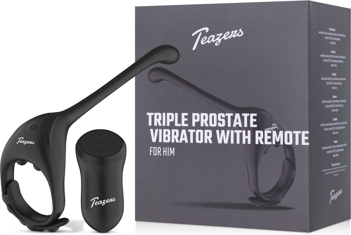 Goedkoopste Teazers - Driedubbele Prostaat Vibrator met Afstandsbediening - Buttplugs - Buttplug Vibrator - Anal Plug - Sex Toys voor Mannen - Seksspeeltjes - Dildo Mannen Anaal - Vibrators voor Mannen - Cockring - Cockringen - Zwart