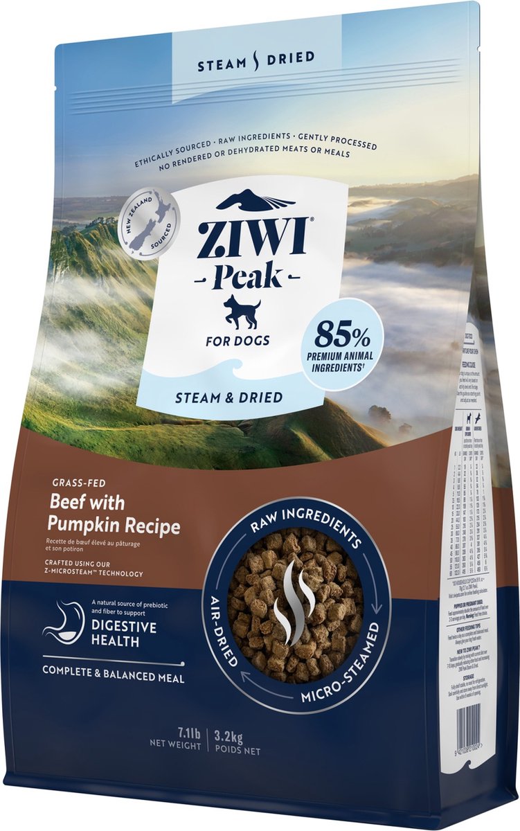 Ziwi Peak Ziwi Peak Steam & Dried hondenvoeding - Rund - 3,2 kg