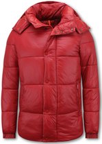 Jassen Heren - Puffer Jas Heren - Tussenjas Heren - Winterjas Heren Waterdicht - 8055 - Rode Jas