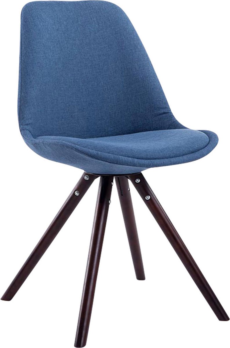 CLP Toulouse Eetkamerstoel - Rond - Stof blauw cappuccino